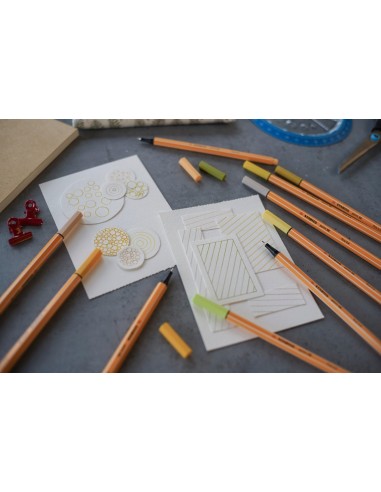  C/10 STABILO POINT 88 VERDE OLIVA Nº63 PUNTA DE FIBRA 0,4MM 